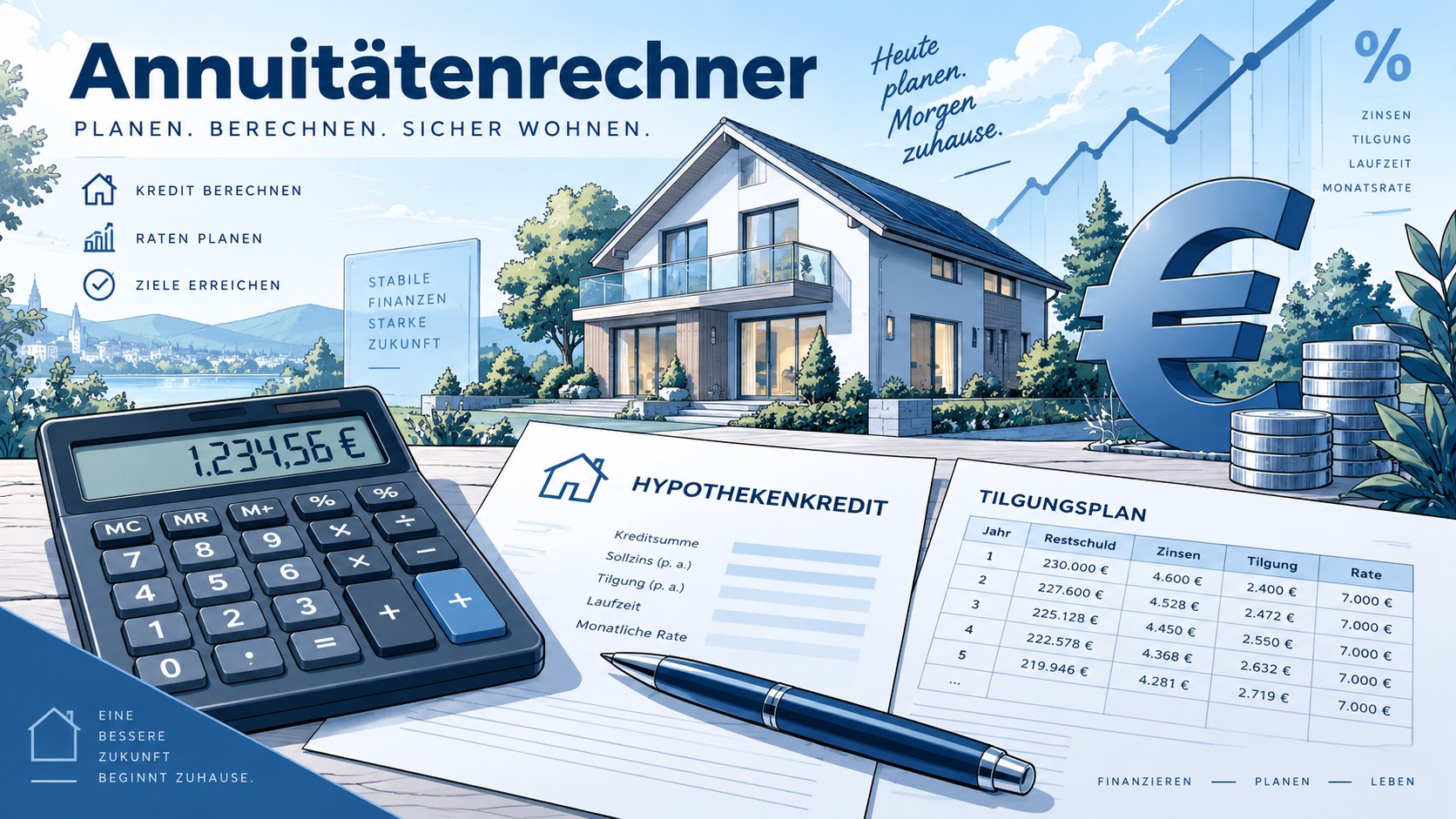 Annuitätenrechner für Immobilienkredite